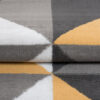 Teppich Maya Grau Gelb Trapeze Quadrate