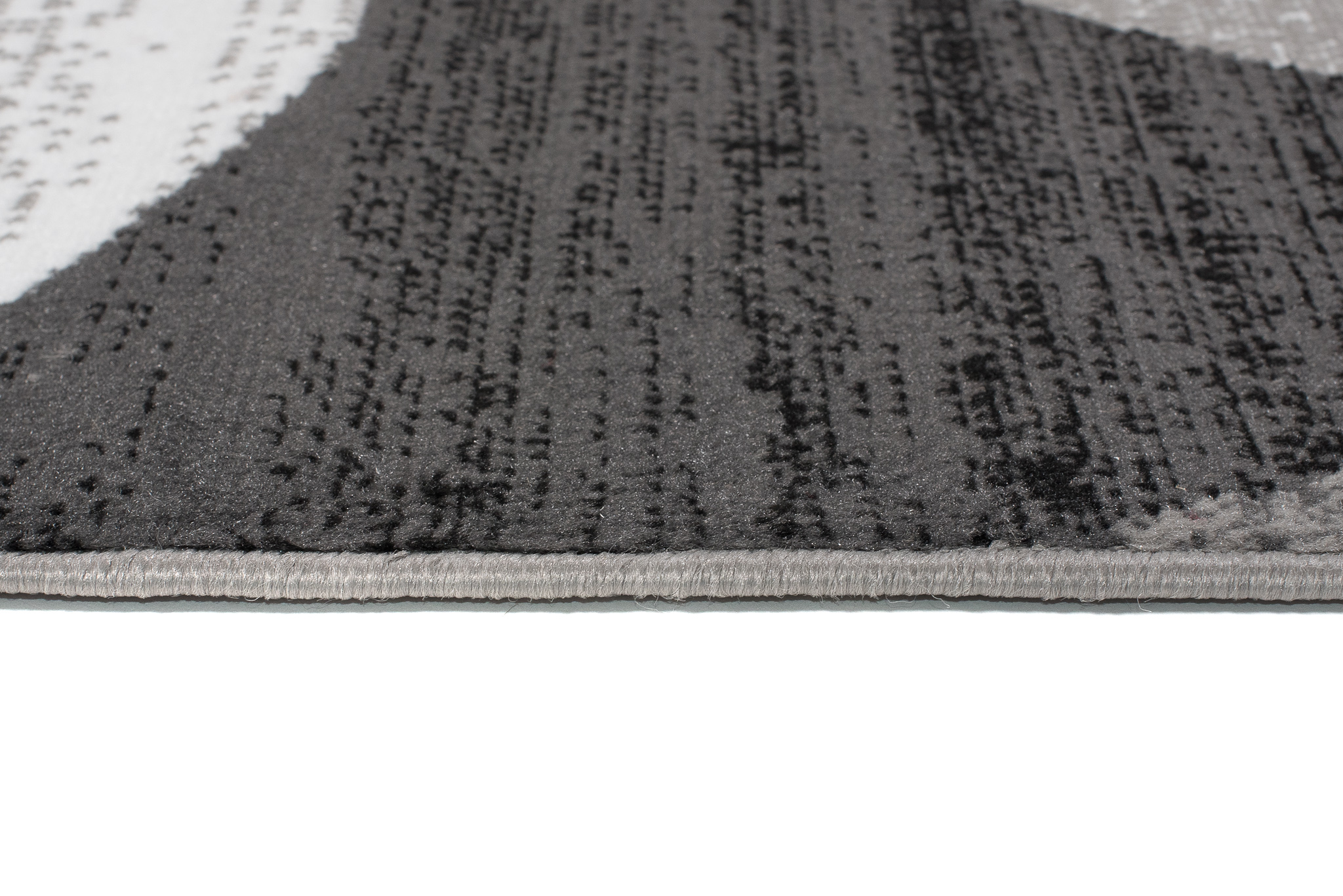 Teppich Maya Grau Rot Geometrisch