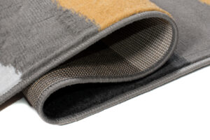 Teppich Maya Grau Gelb Abstrakt Wellen