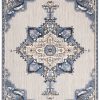 Teppich Outdoor Patio Grau Blau Vintage
