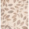 Teppich Outdoor Patio Creme Beige Blätter