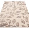 Teppich Outdoor Patio Creme Beige Blätter