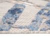 Teppich Outdoor Patio Grau Blau Blätter