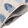 Teppich Outdoor Patio Grau Blau Blätter