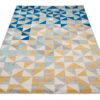 Teppich Lazur Grau Mehrfarbig Geometrisch Kleine Dreiecke