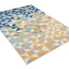 Teppich Lazur Grau Mehrfarbig Geometrisch Kleine Dreiecke