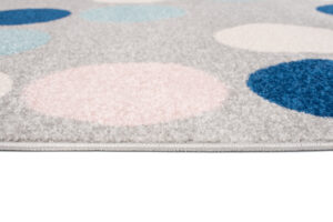 Teppich Lazur Grau Blau Geometrisch Kreise