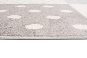 Teppich Lazur Grau Türkis Vierecke Kinderzimmer