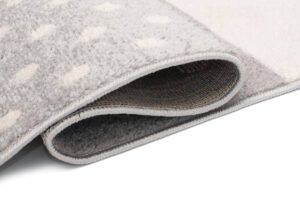 Teppich Lazur Grau Türkis Vierecke Kinderzimmer