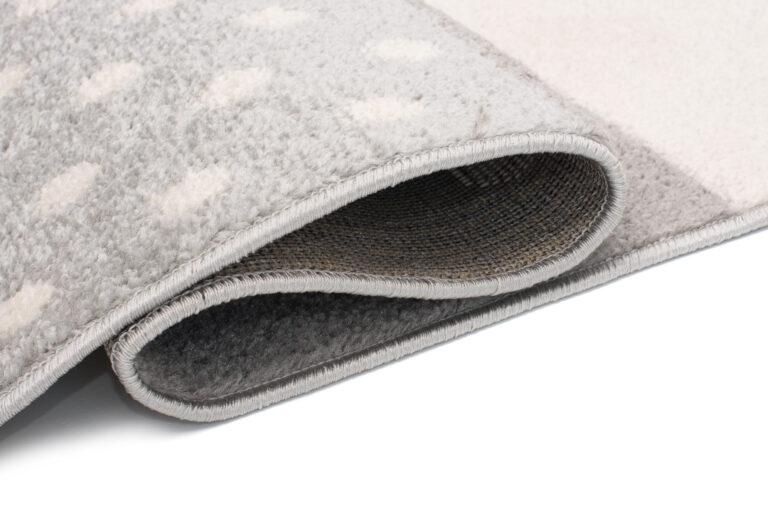 Teppich Lazur Grau Türkis Vierecke Kinderzimmer