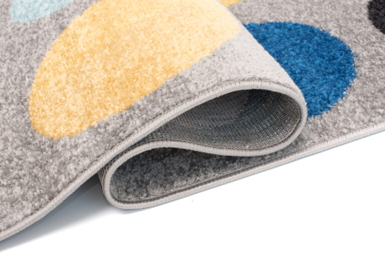 Teppich Lazur Grau Mehrfarbig Geometrisch Kreise