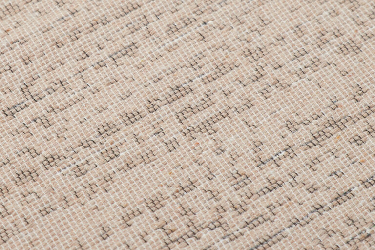 Teppich Azteca Baumwolle Beige mit Fransen