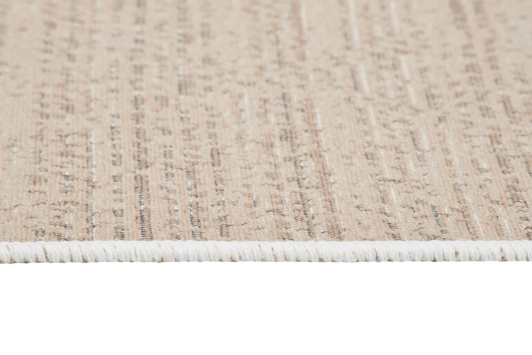 Teppich Azteca Baumwolle Beige mit Fransen