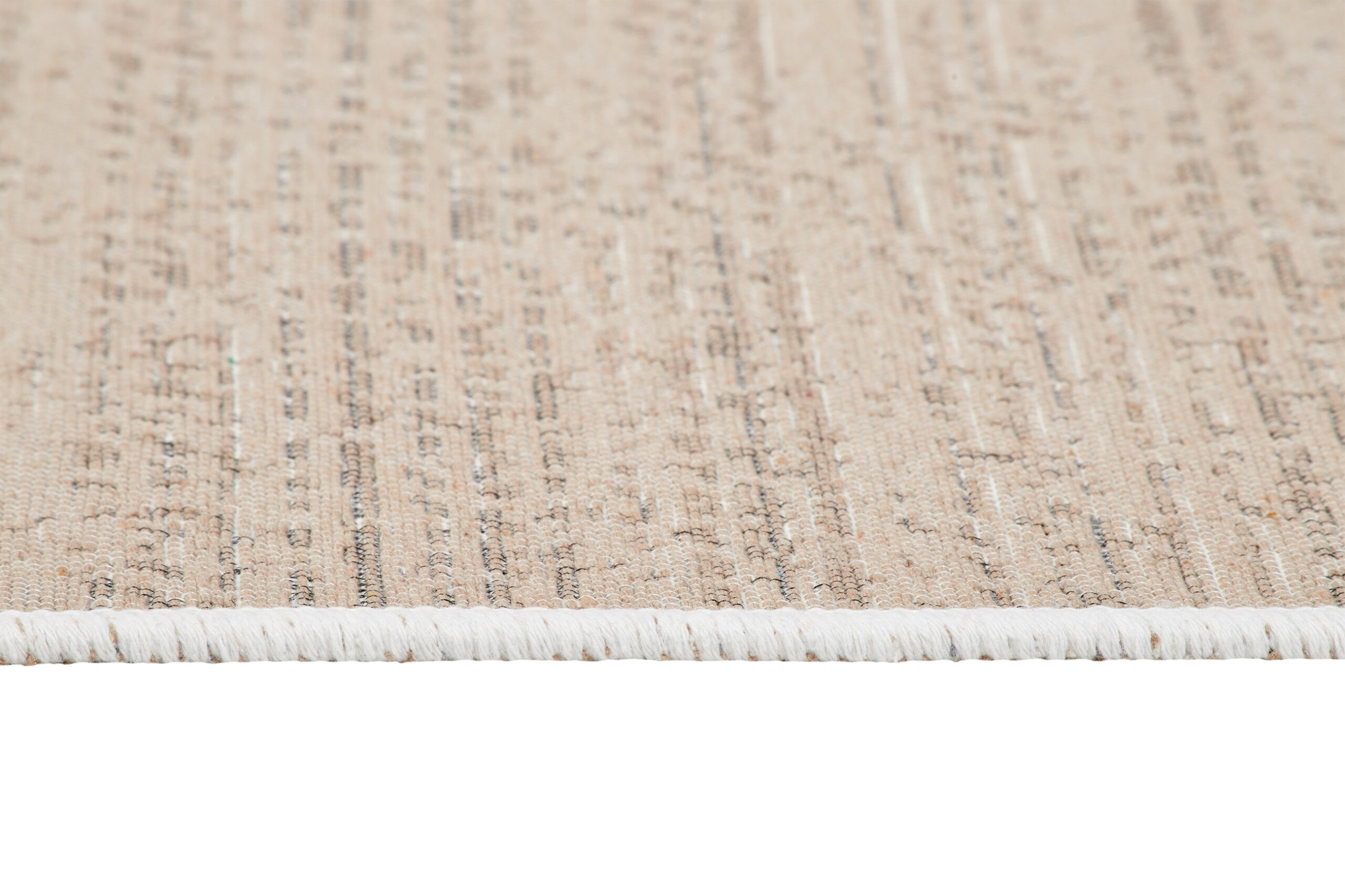 Teppich Azteca Baumwolle Beige mit Fransen