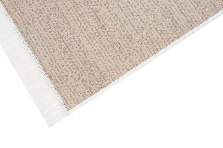 Teppich Azteca Baumwolle Beige mit Fransen