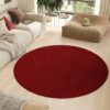 Teppich Nizza Rund Rot Modern Antirutsch