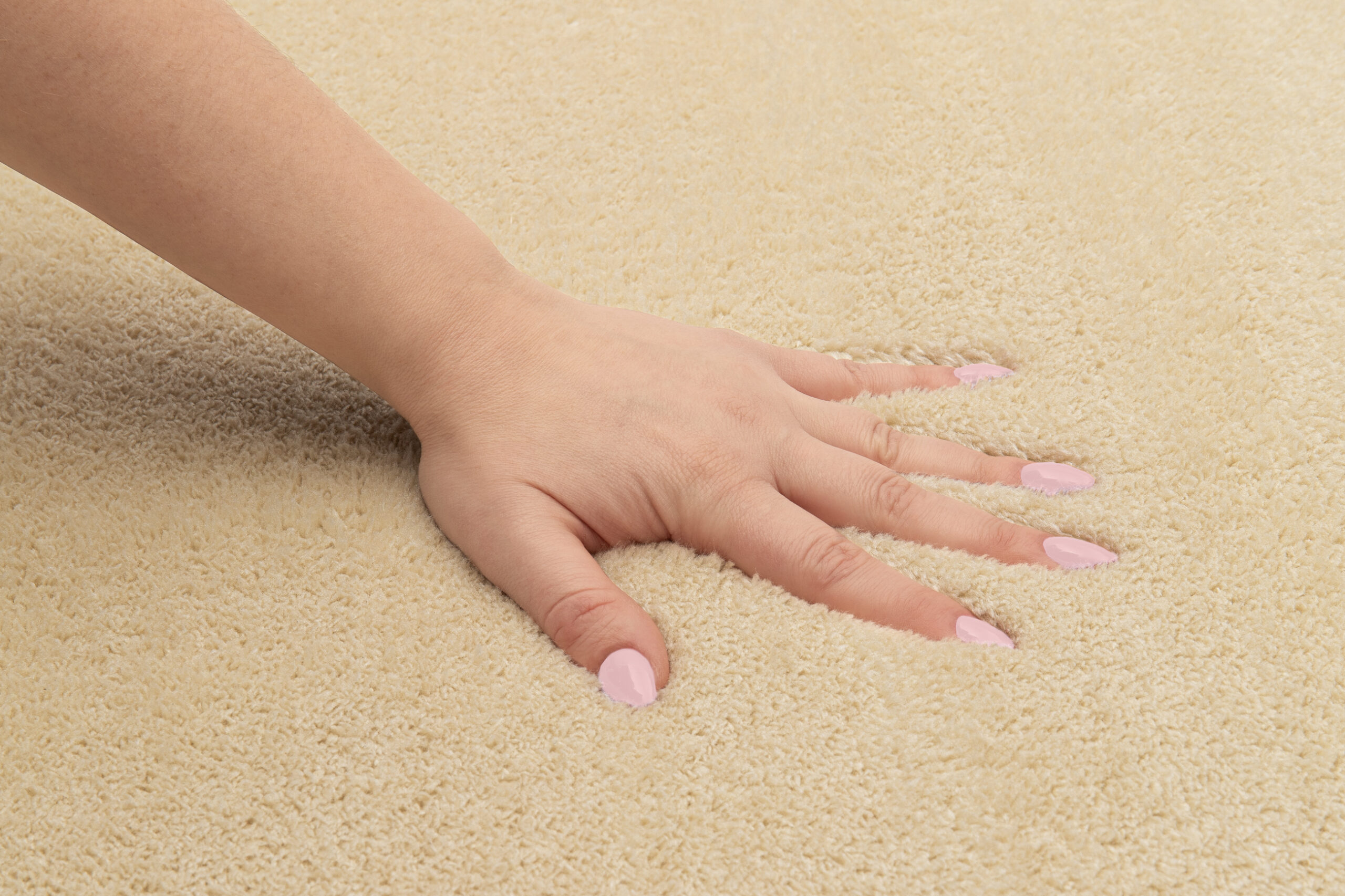 Teppich Cuddle Anti-Rutsch Beige Shaggy