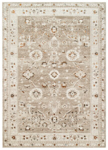 Teppich Retro Grau Rostbraun Vintage Ornamente