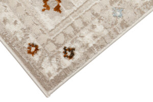 Teppich Retro Grau Rostbraun Vintage Ornamente