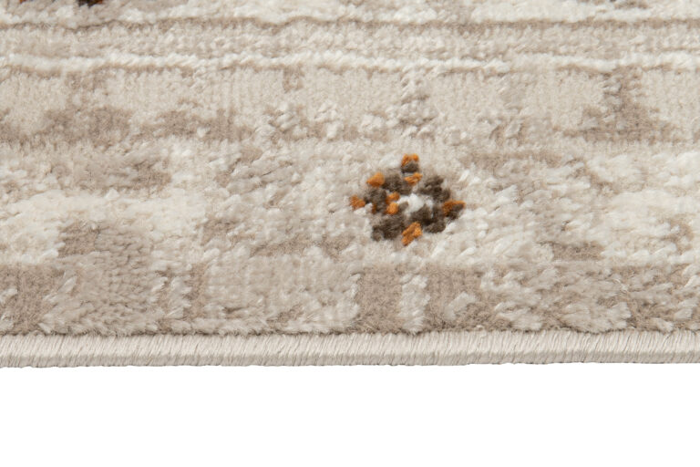 Teppich Retro Grau Rostbraun Vintage Ornamente