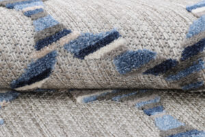 Outdoorteppich Patio Rund Blau Trellis