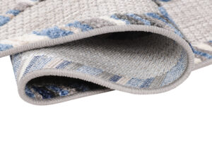 Outdoorteppich Patio Rund Blau Trellis