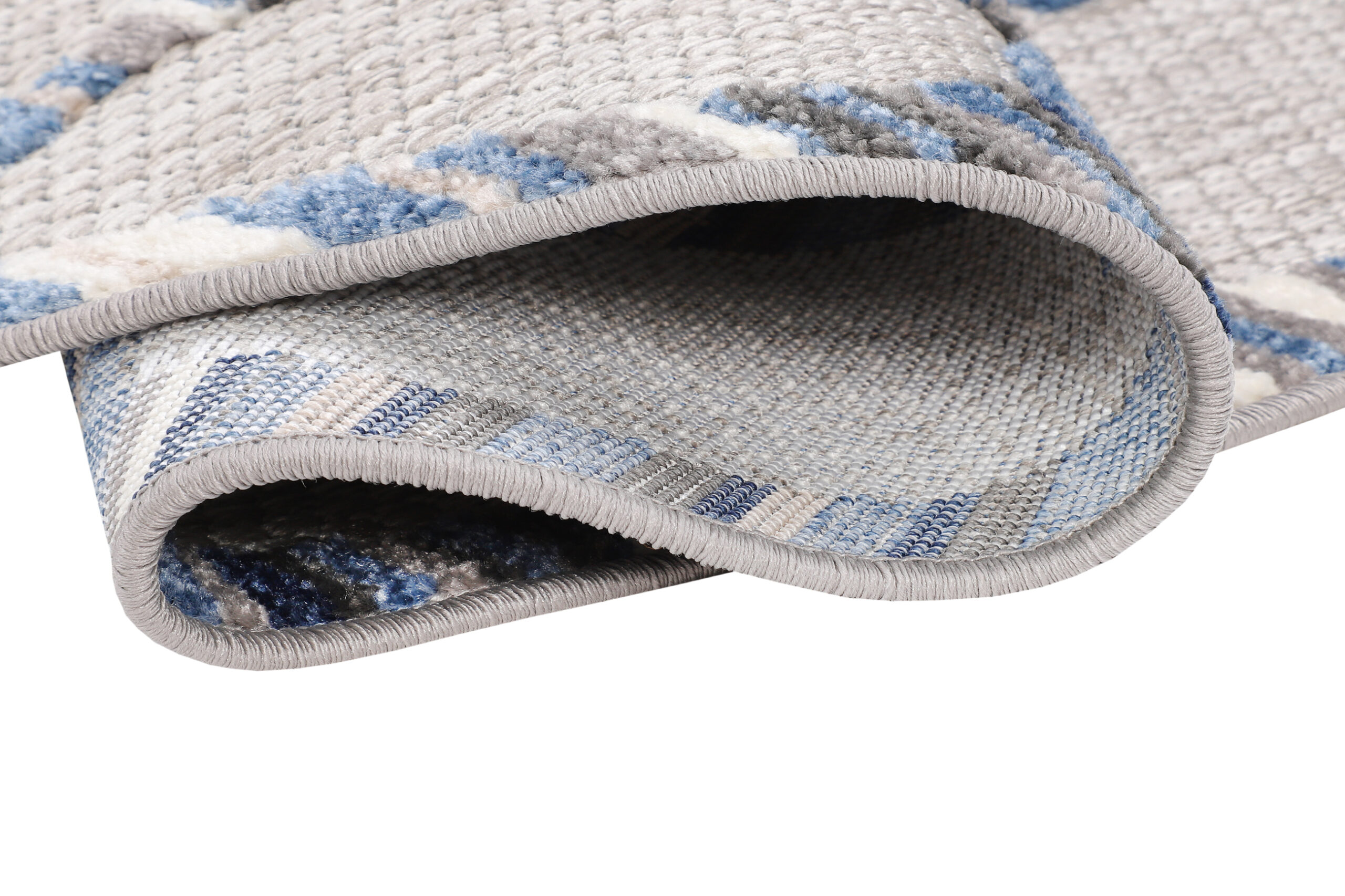 Outdoorteppich Patio Rund Blau Trellis