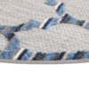 Outdoorteppich Patio Rund Blau Trellis