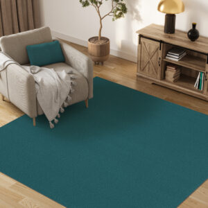 Teppich Mono Quadrat Indoor Outdoor Blau