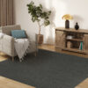 Teppich Mono Quadrat Indoor Outdoor Dunkel Grau