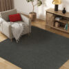 Teppich Mono Quadrat Indoor Outdoor Dunkel Grau