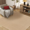 Teppich Mono Quadrat Indoor Outdoor Beige